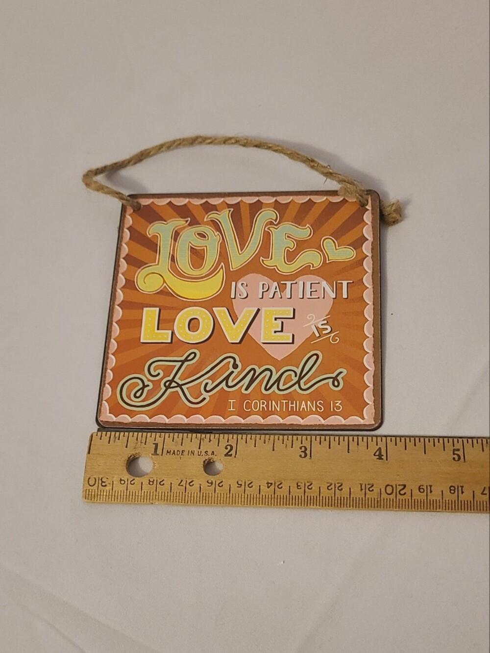 Mini Sign Love Is Patient Love Is Kind 1st Corinthians 13 - Picture 3 of 4